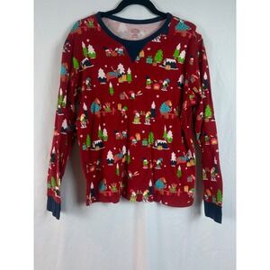Wondershop Mens Red Gnome Bear Fox Christmas Pajama Set Large Holiday  Sleepwear